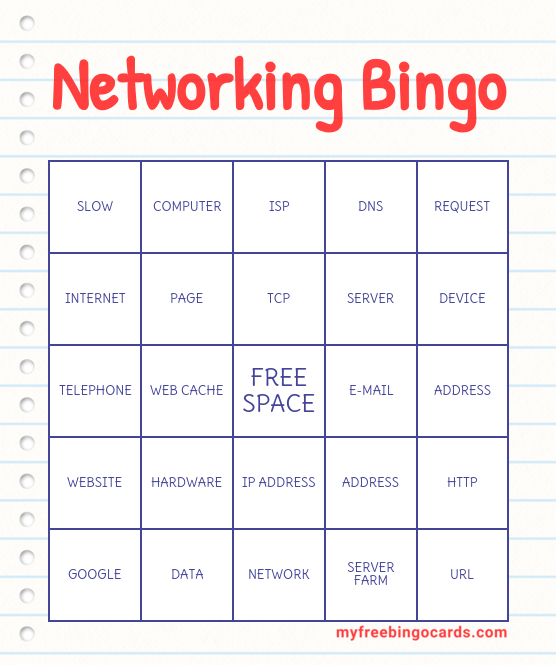 Networking Bingo Template