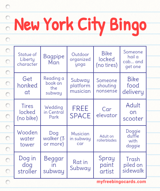 New York City Bingo