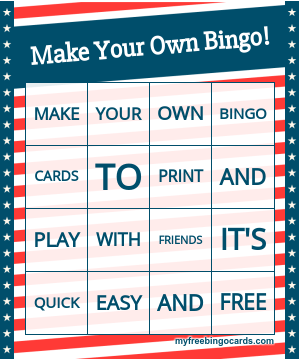 Free printable bingo card generator