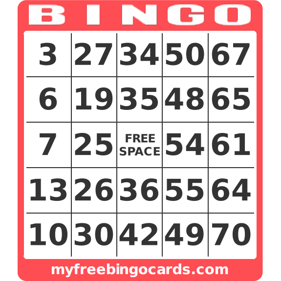 Free printable bingo card generator