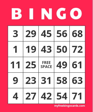 Free Bingo Cards Pdf Format