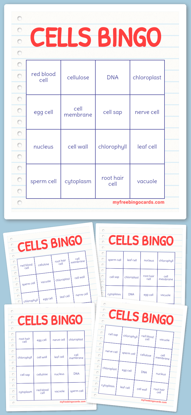 Cells Bingo