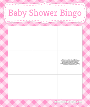Baby Shower Bingo Card Generator