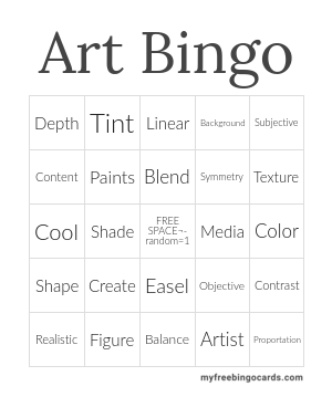 Art Bingo