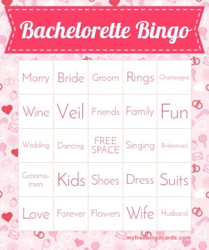 Bachelorette Bingo