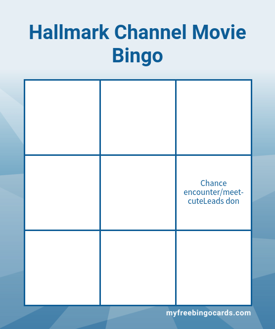 Hallmark movie bingo 2020
