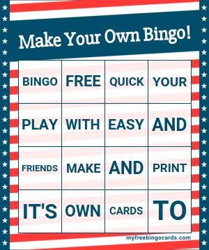 Free Custom Bingo Card Generator