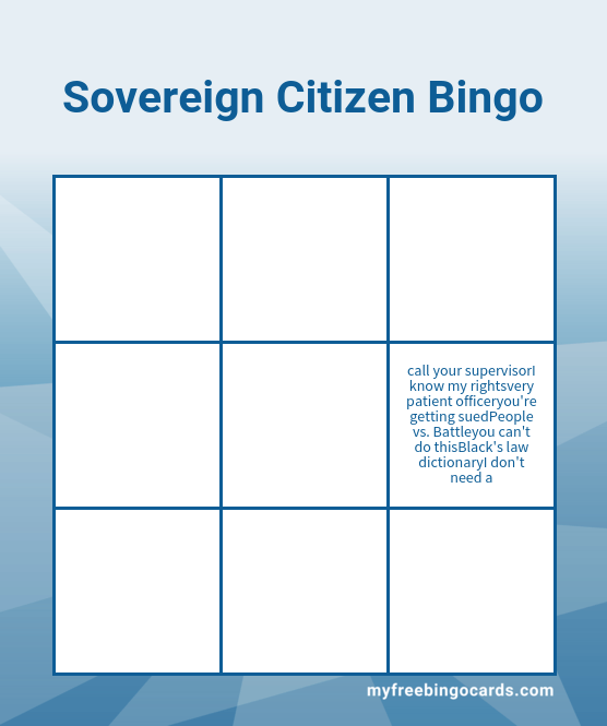 Arriba 52+ imagen sovereign citizen bingo