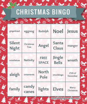 Christmas human bingo cards