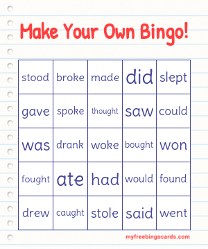 Print 100+ Make Your Own Bingo! Cards