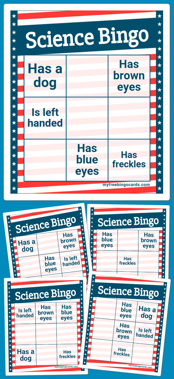 Virtual Science Bingo