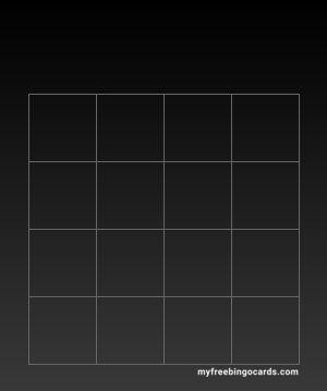 free printable and virtual 4x4 bingo templates