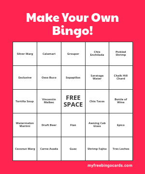 Print 100+ Make Your Own Bingo! Cards