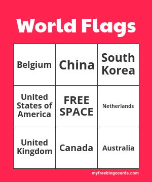 World Flags Bingo
