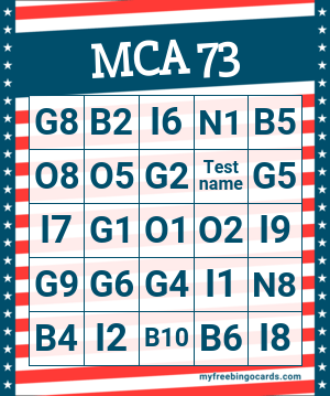 MCA 73 BINGO