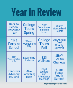 Year in Review Bingo