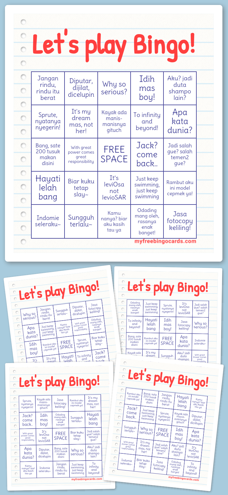 Virtual Let's play Bingo!