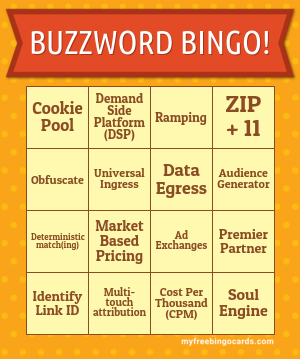 PRINT 100+ BUZZWORD BINGO! CARDS