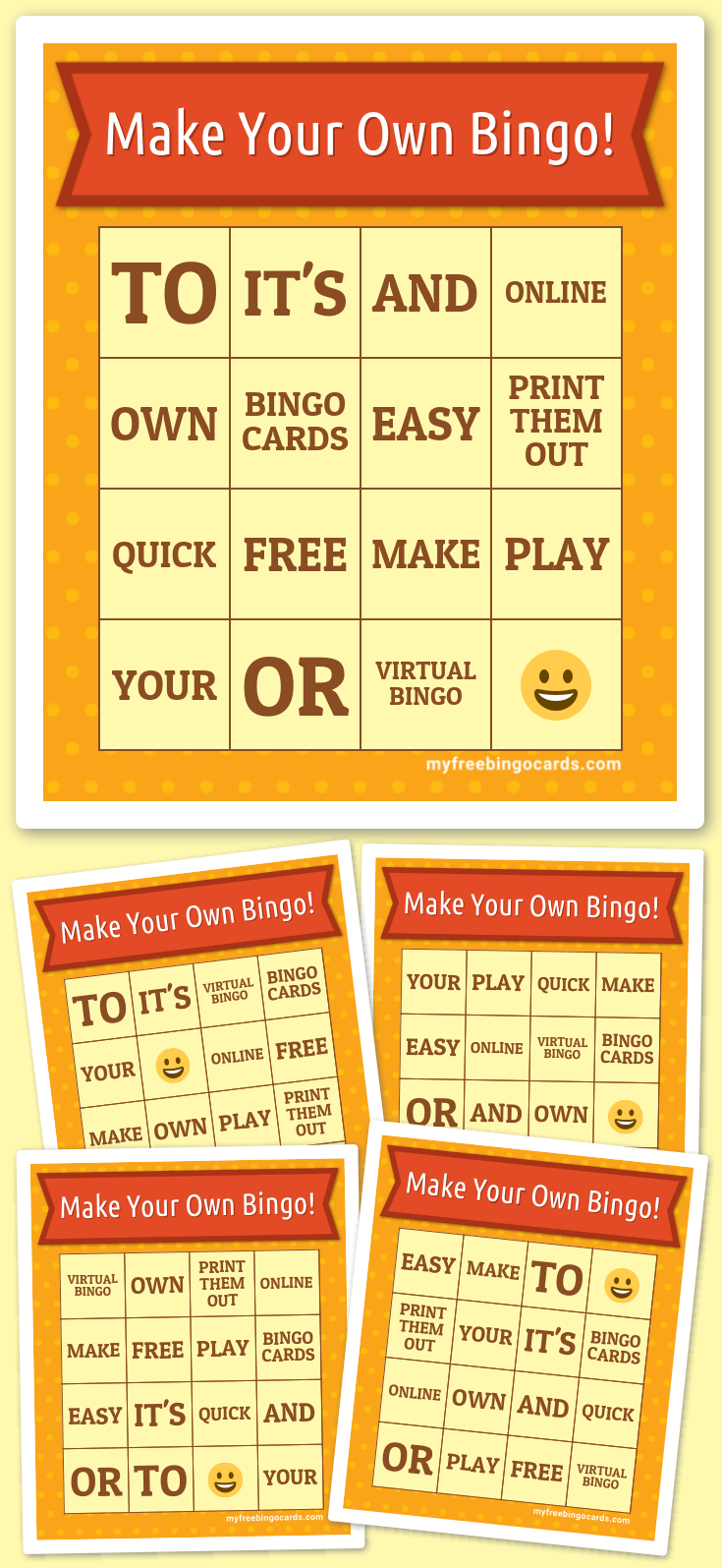 Virtual Make Your Own Bingo!