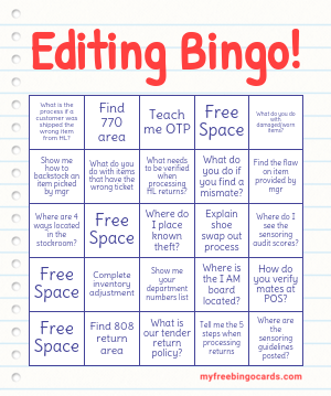 Edit bingo cards