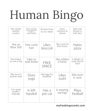 Human Bingo