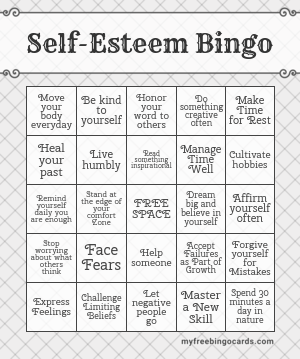 Self-Esteem Bingo