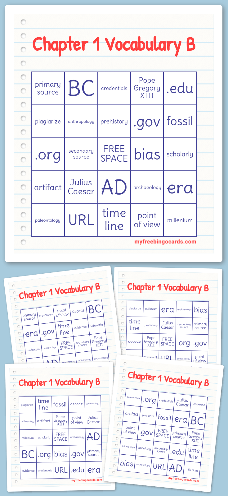 Virtual Chapter 1 Vocabulary B Bingo