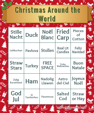 Christmas Around the World Bingo