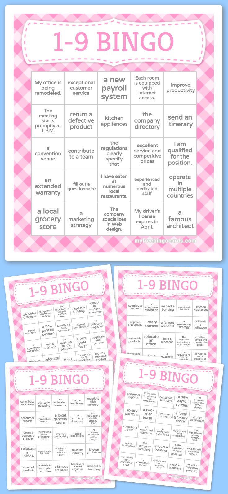 Virtual 1-9 BINGO