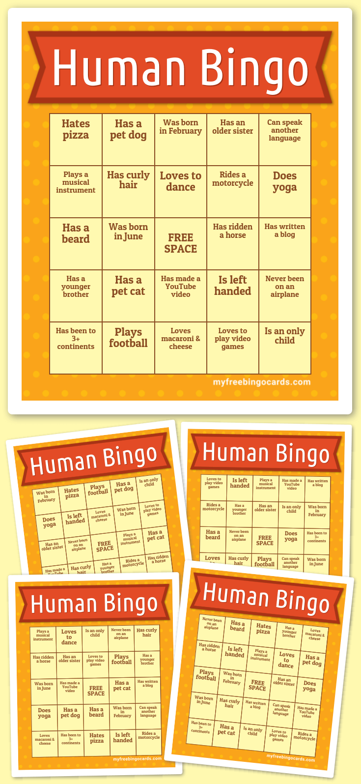 Virtual Human Bingo