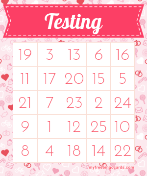 Testing Bingo
