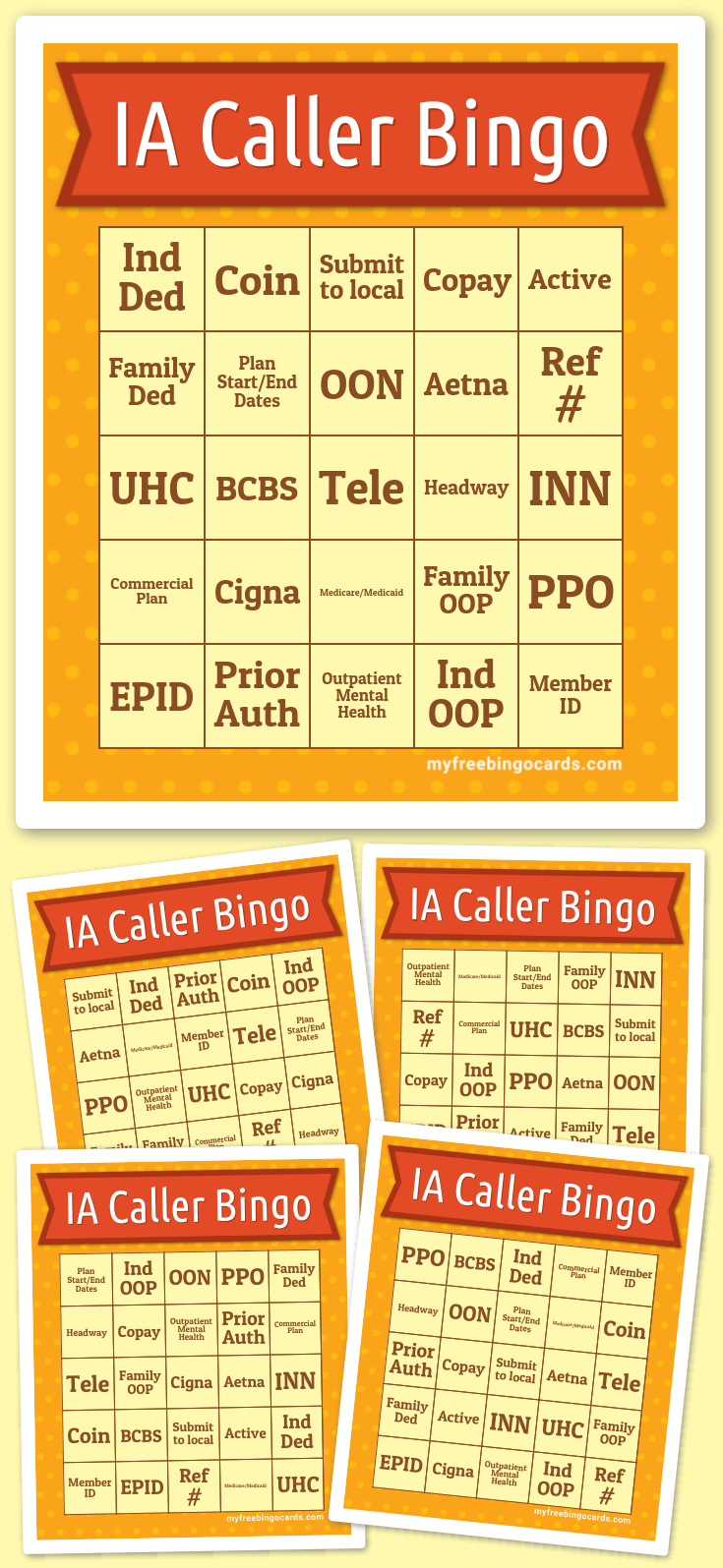 Virtual IA Caller Bingo