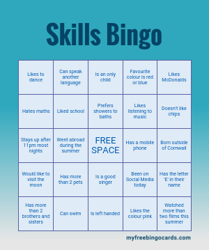 Skills Bingo