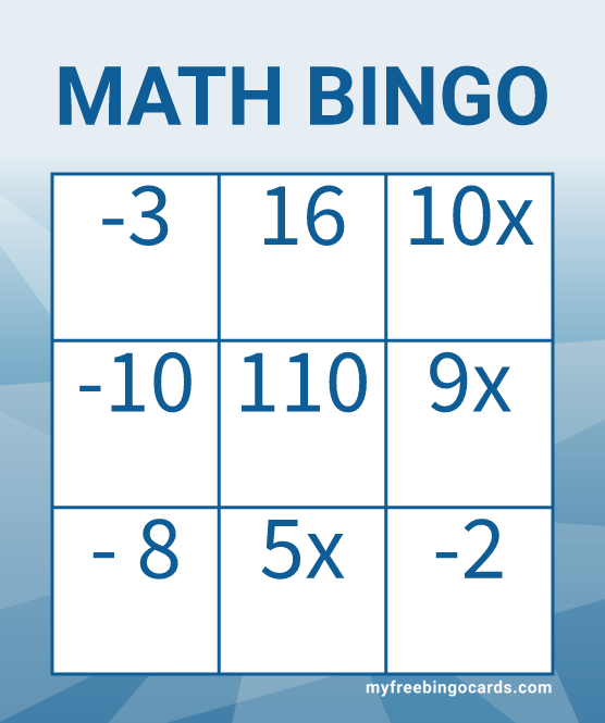 MATH BINGO