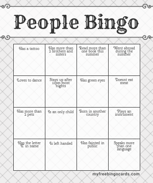 Edit bingo cards