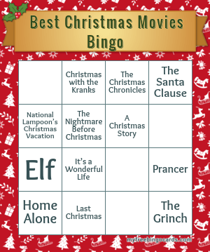 Best Christmas Movies Bingo