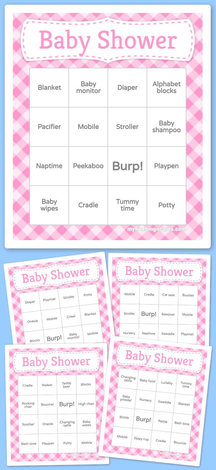 Virtual Baby Shower Bingo