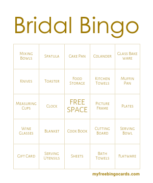 Bridal Bingo