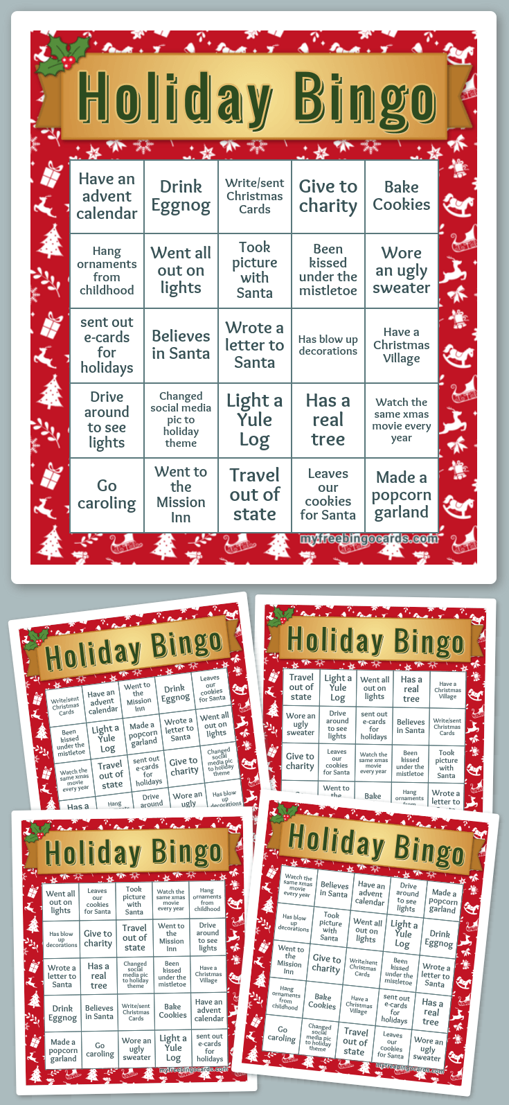 Virtual Holiday Bingo