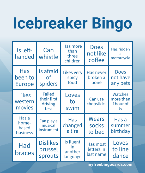 Icebreaker Bingo