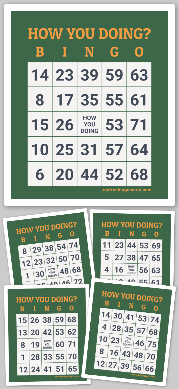 Virtual HOW YOU DOING? BINGO
