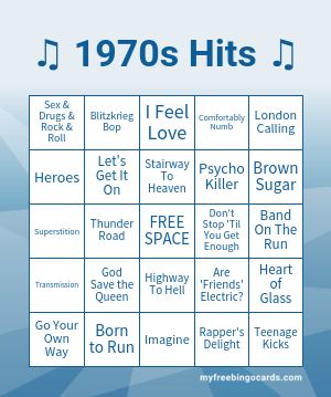 Music bingo printable