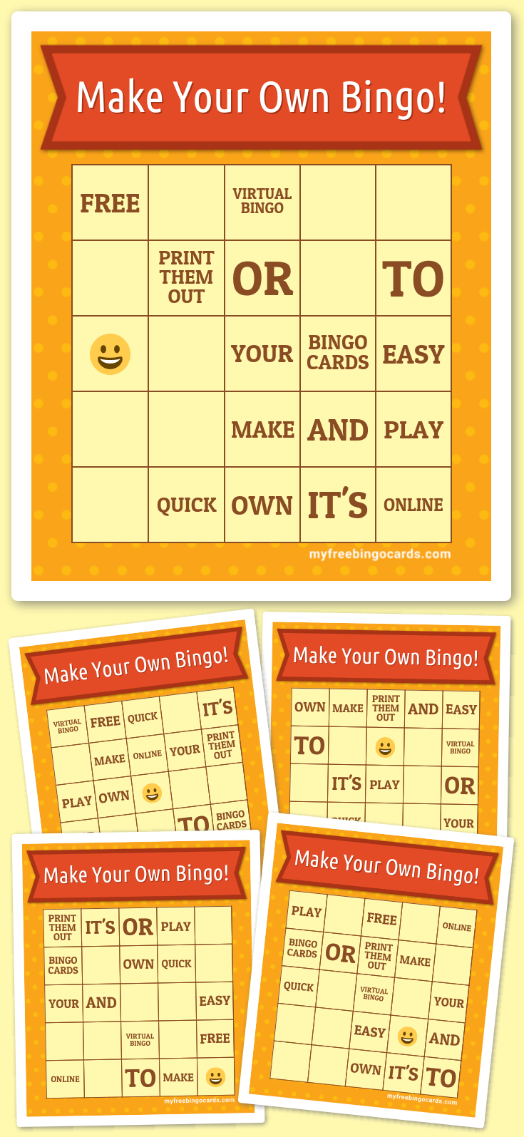 Virtual Make Your Own Bingo!