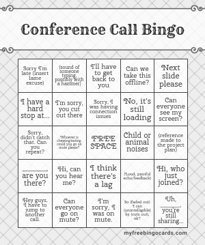 Conference Call Bingo