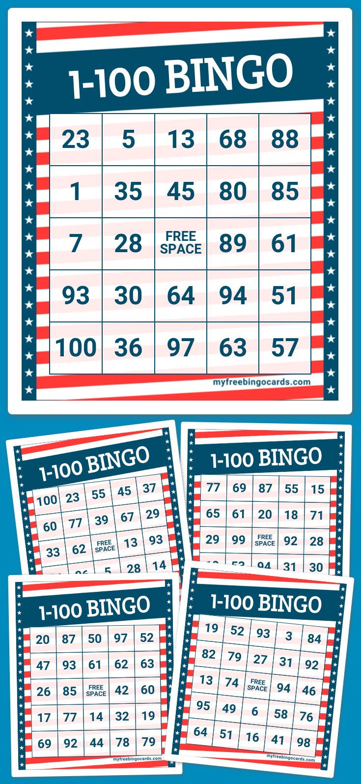 Virtual 1-100 BINGO