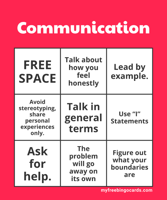 Communication Bingo