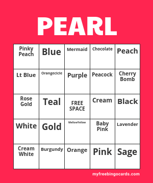 PEARL BINGO