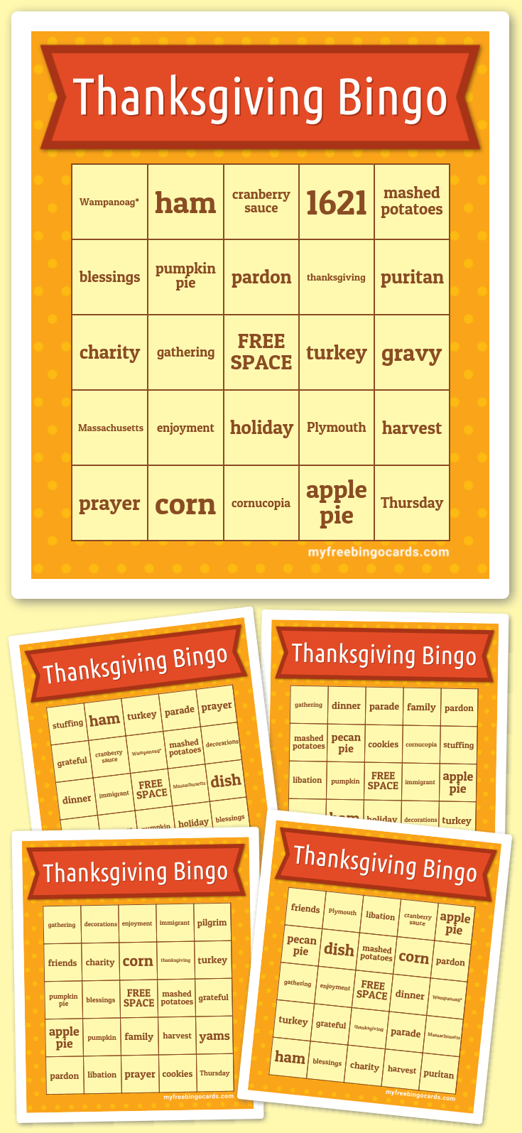 Virtual thanksgiving bingo