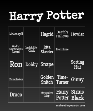 Harry Potter Bingo