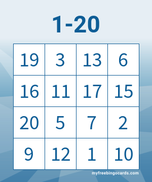 1-20 Bingo